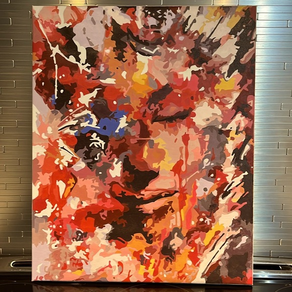 Abstract painting framed ready to hang. - Picture 1 of 1